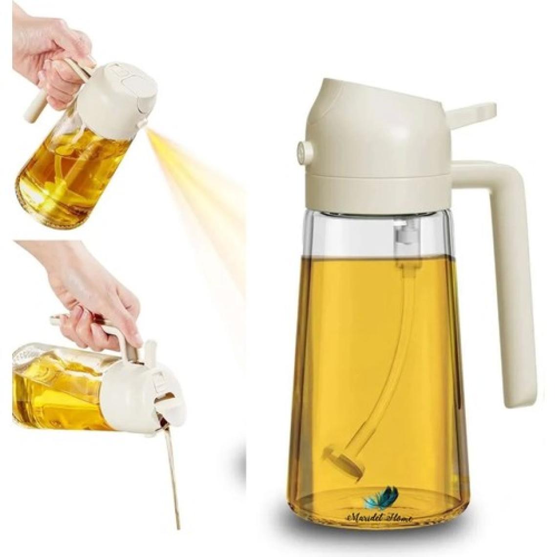 Çift Foksiyonlu Cam Yağdanlık ve Püskürtmeli Sprey Yağdanlık Sprey Yağlık Sirkelik Krem 450 ML