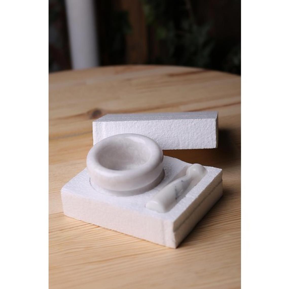 MaisonArt Mermer Havan Seti Orta Boy Doğaltaş Mermer Havan Seti 9 X 7 Cm