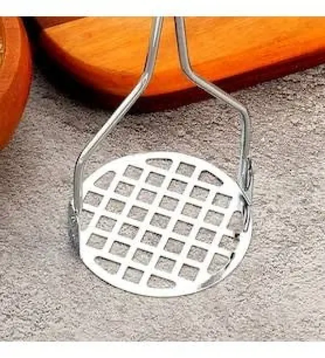 Virox Renkli Plastik Saplı Paslanmaz Metal Patates Ezici Püre Yapıcı