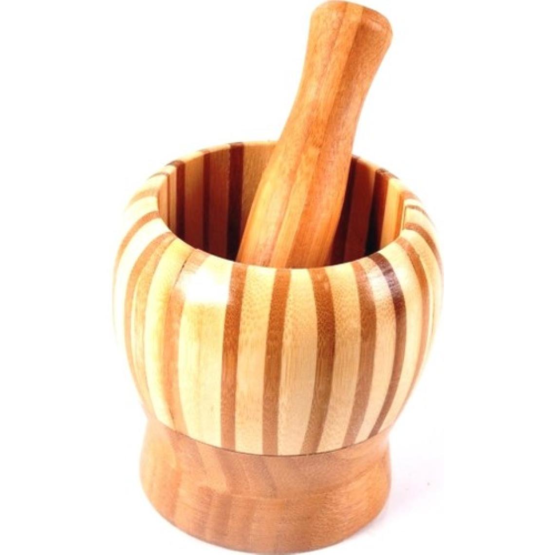 Biotech Bambu Büyük Boy Havan Sarımsak Döveceği 11,5 x 10,5 cm