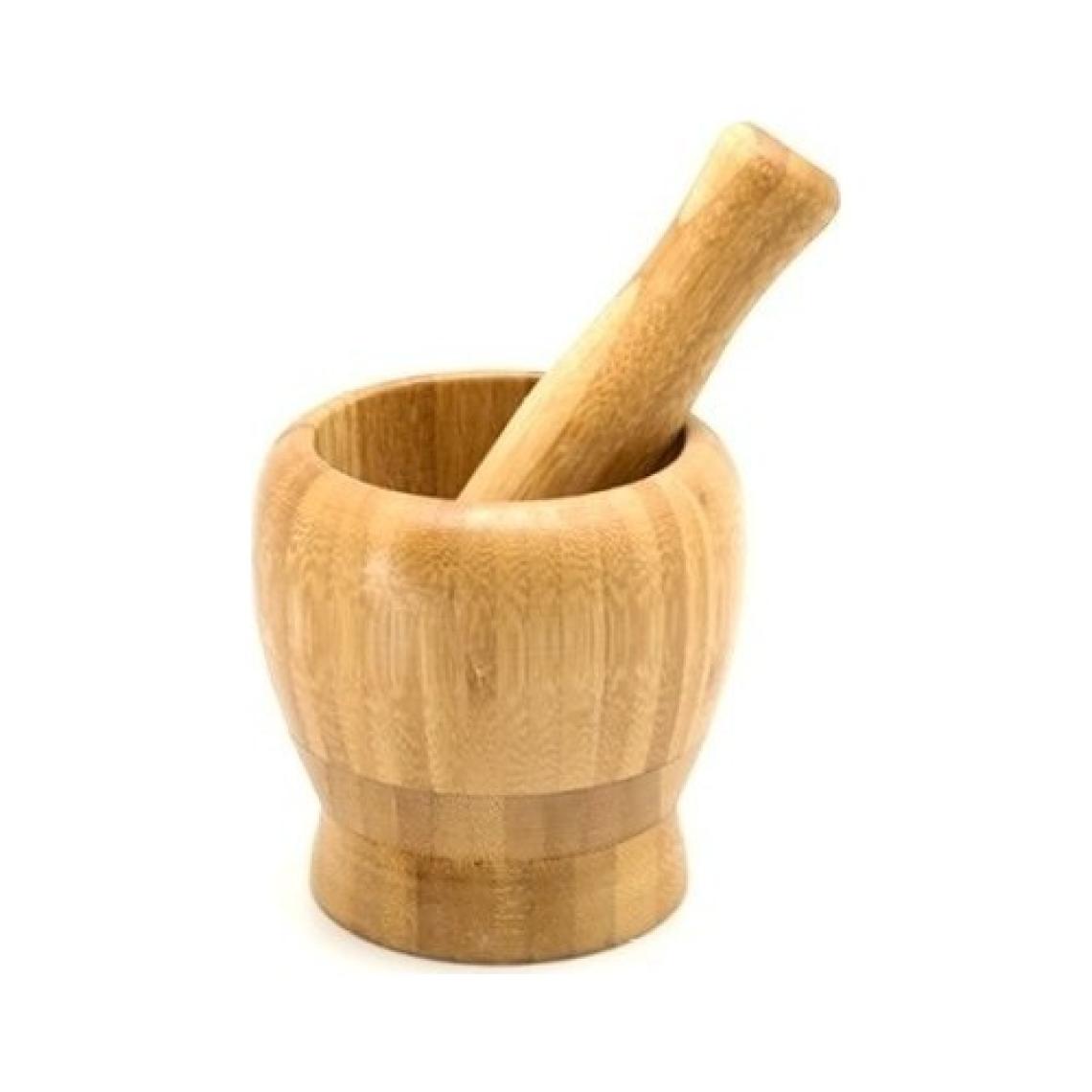 Doğa Ahşap Havan Cilalı Orta Boy Tombul 12 cm
