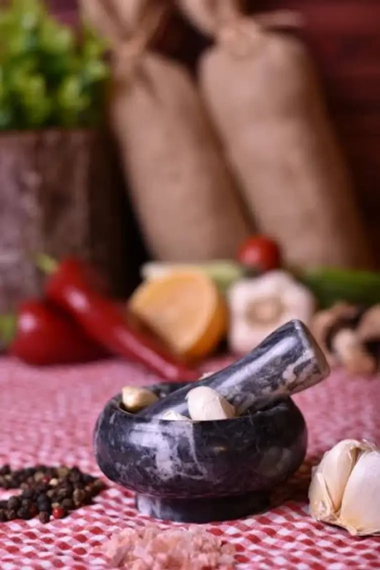Bambum Tero Mermer Havan Siyah T1132