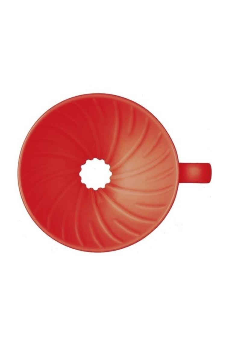 V60 02 Seramik Kahve Demleme Ekipmanı (kırmızı) Ceramic Coffee Dripper V60 02 (red)