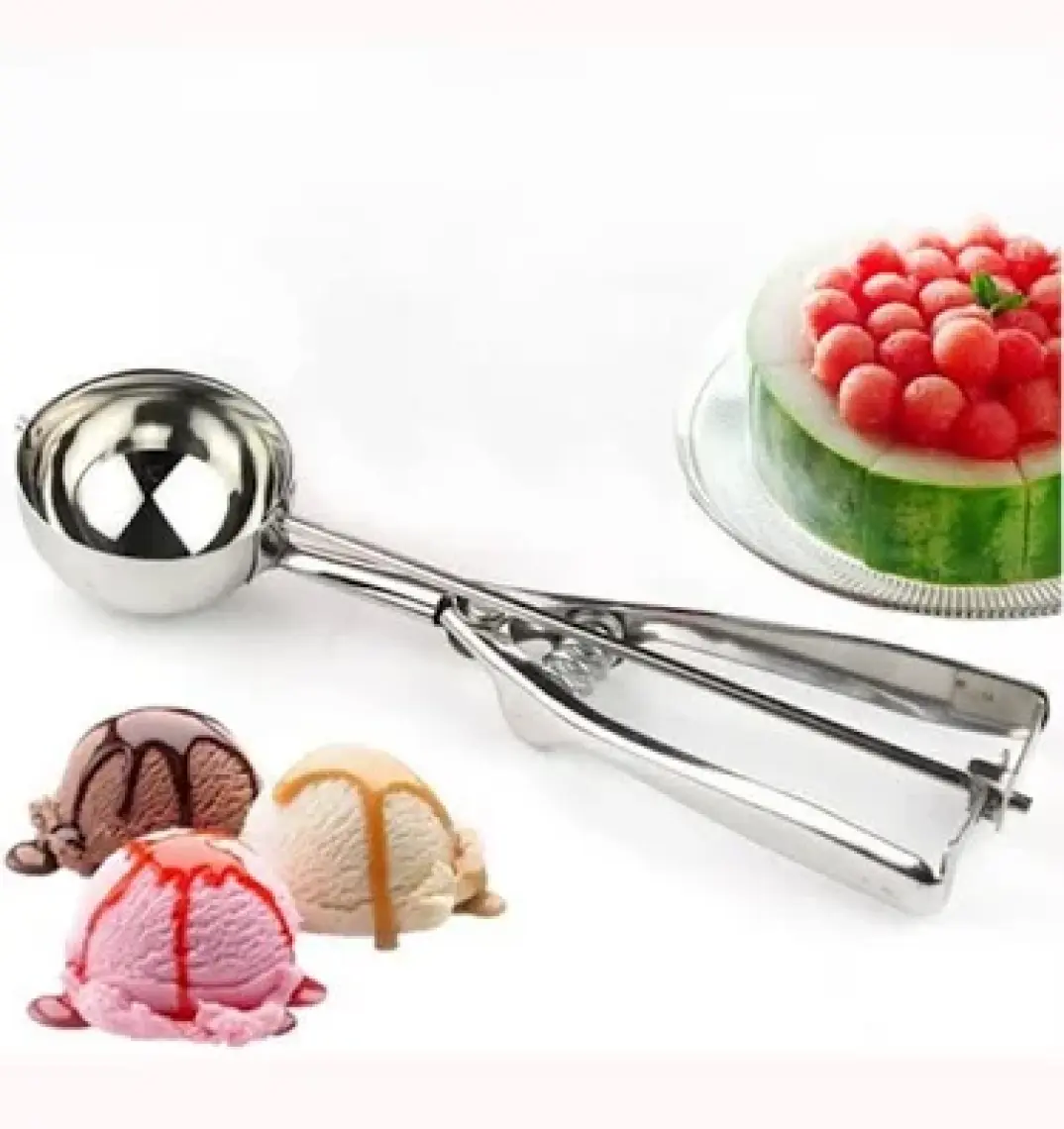 Menba Metal Paslanmaz Dondurma Kepçesi - Ice Cream Scoop