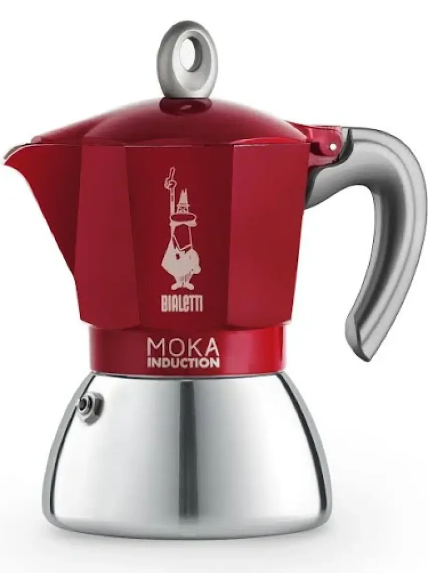 Bialetti Moka Pot İndüksiyon 6 Cup Kırmızı