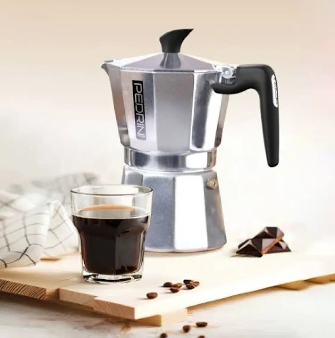 Pedrini 9083 Kaffettierra Aluminum 3 Fincan Moka Pot