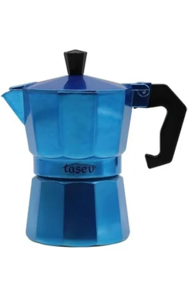 Bambum Taşev Piccolo 6 Fincan Moka Pot Mavi