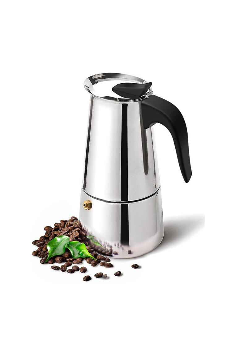 Weather Forecast Paslanmaz Çelik Ocak Üstü 9 Cup Fincan Moka Pot Espresso CIN285-9