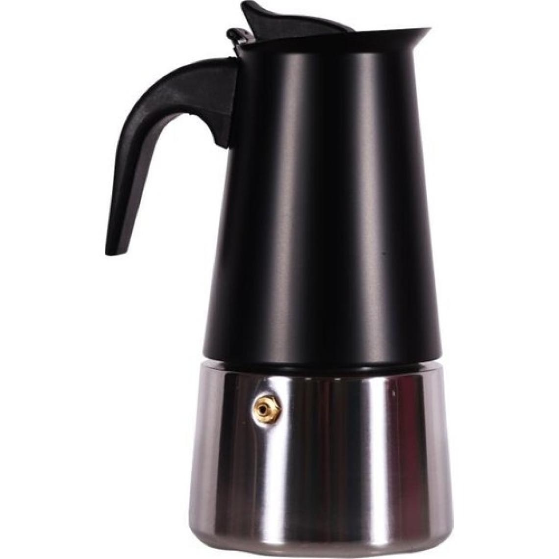 Any Morning FE001-6 Espresso Kahve Makinesi Paslanmaz Çelik Indüksiyonlu Moka Pot 300 ml Siyah
