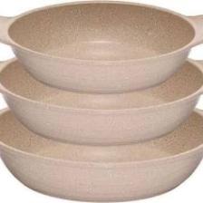 Thermoad Döküm Saplı Güveç Sahan Set |3 Parça |Gri |18cm-20cm-22cm