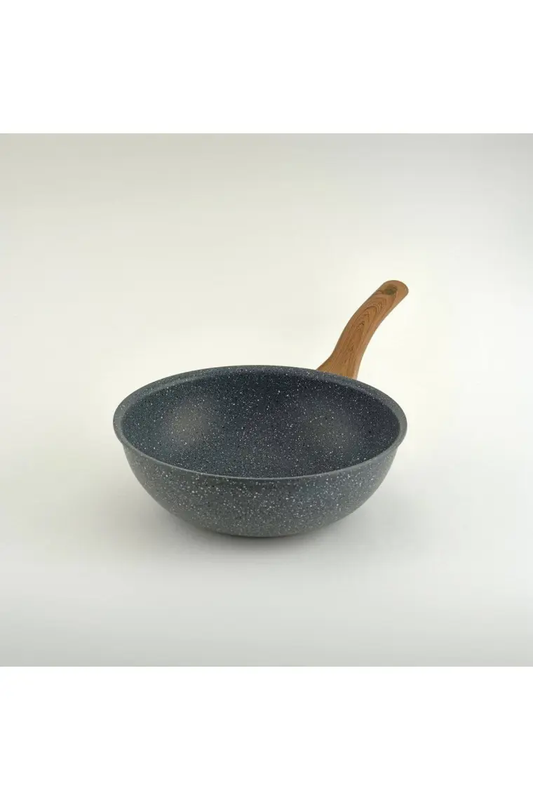 Leydi Marble Natura Granit Wok Tava 28 cm
