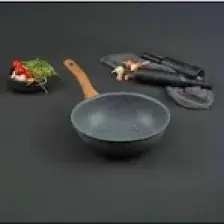 Leydi Marble Natura Granit Wok Tava 28 cm