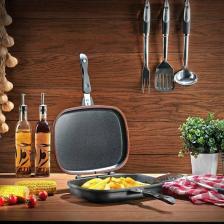 Schafer Kare Double Grill Pan 34 Cm Çift Taraflı Tava-siyah