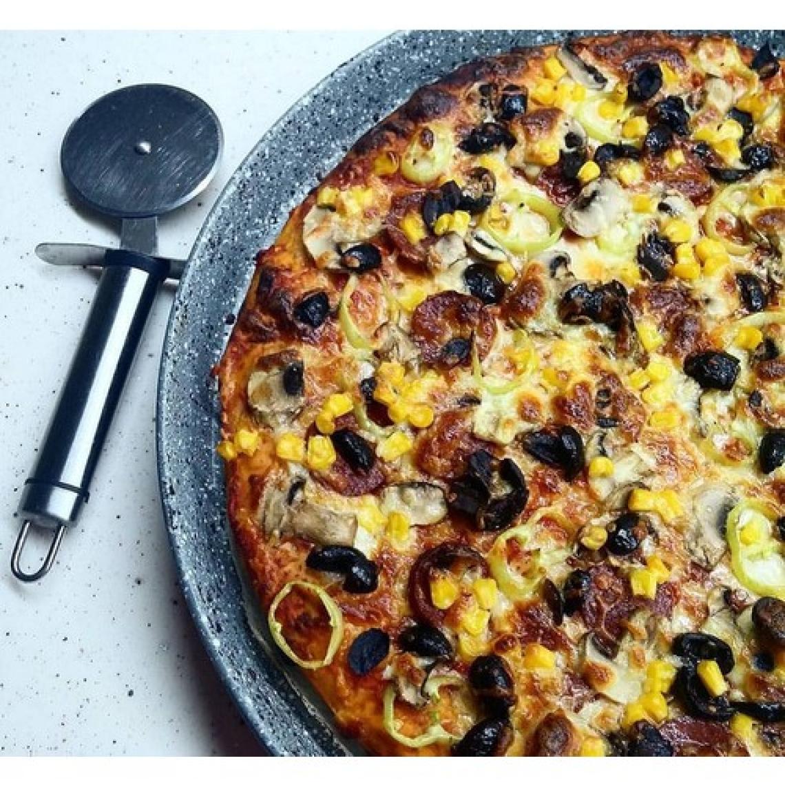 Altnbaşak Granit Delikli Pizza Tavası 32 Cm - Zafer Endüstriyel Mutfak