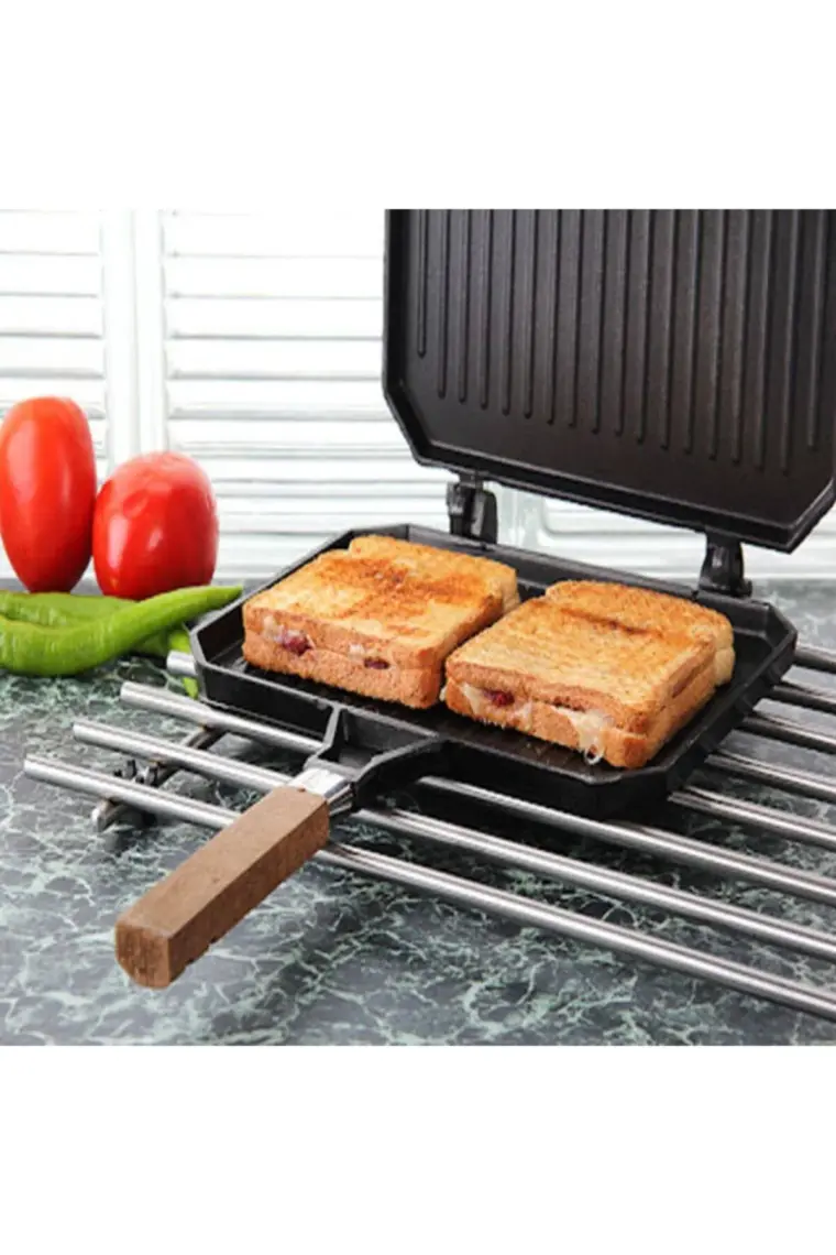 Taşhan Greblon İç Dış Granit Ocak Üstü Tost Makinesi 23 x 17 cm