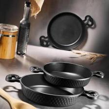 Fecra Bio Casting 3 Parça Döküm Granit Sahan Seti Siyah