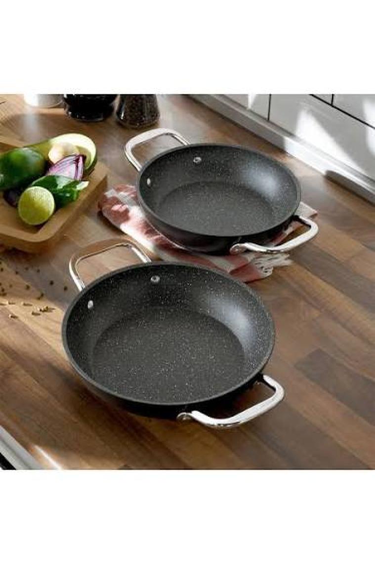 Hisar Nova Pro 2 Parça Granit Sahan Seti Çelik Kulp