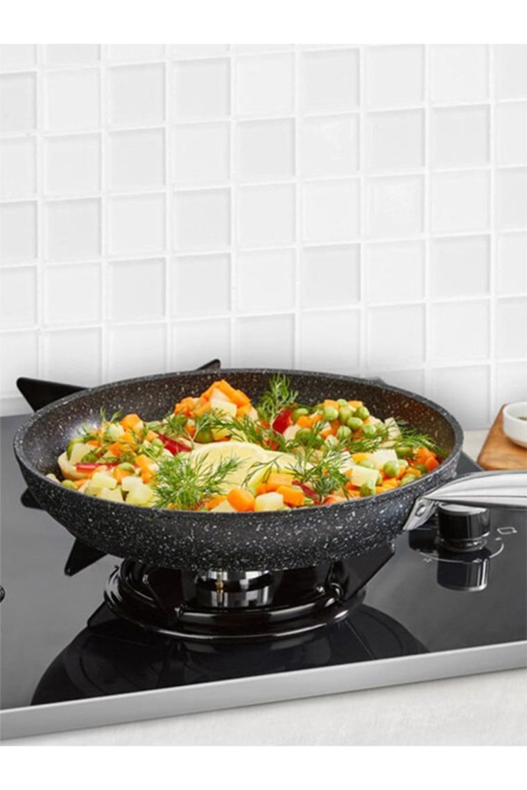 Falez Black Line Granit Döküm 32 cm Tava Siyah