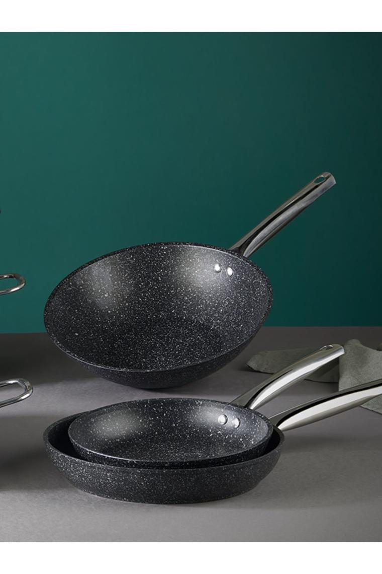 Falez Black Line Granit Döküm 32 cm Tava Siyah