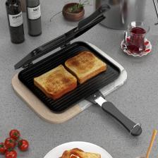 Usta Tostçu Granit Döküm Ocak Üstü El Tost Makinesi St-101