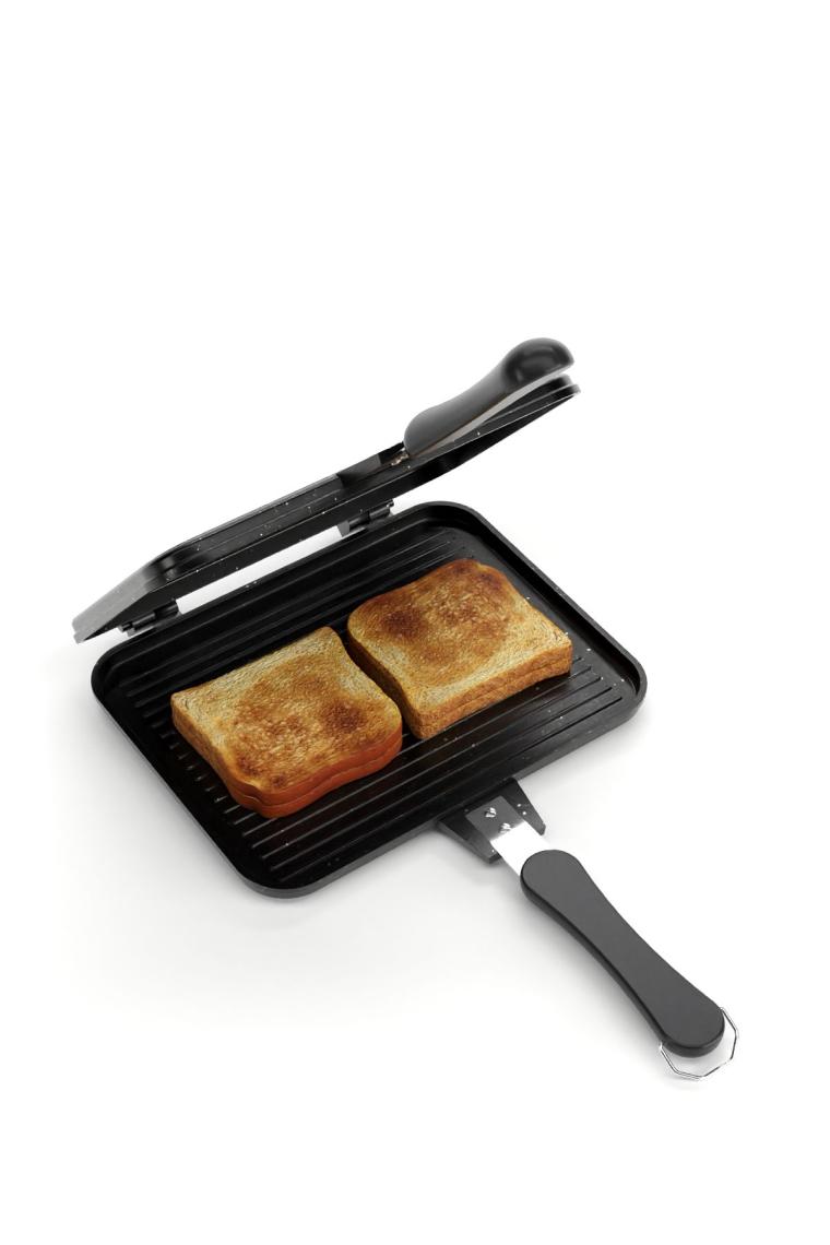 Usta Tostçu Granit Döküm Ocak Üstü El Tost Makinesi St-101