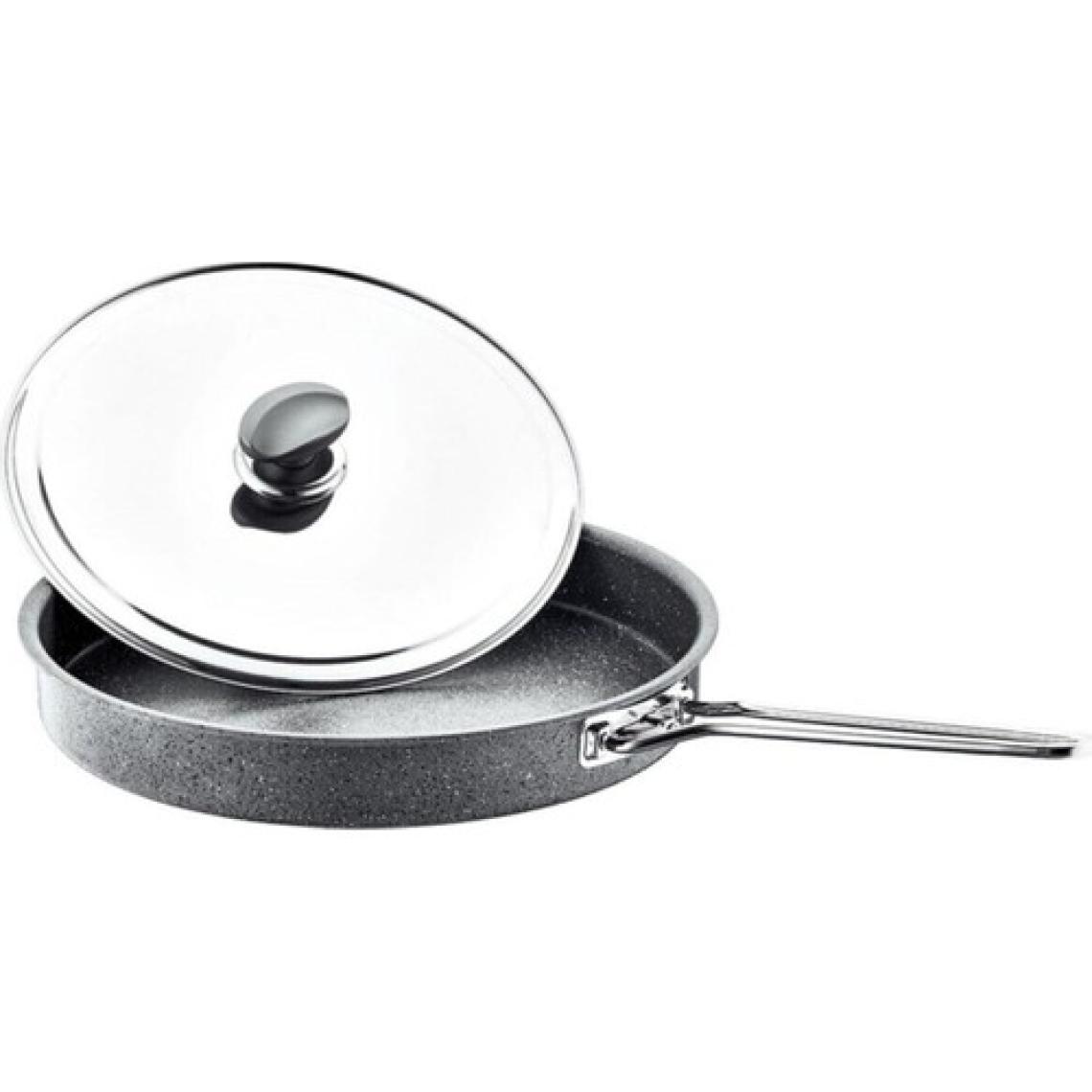 Oms 3222 Granit Hamsi Tava Metal Kapak Çelik Sap 32x4cm