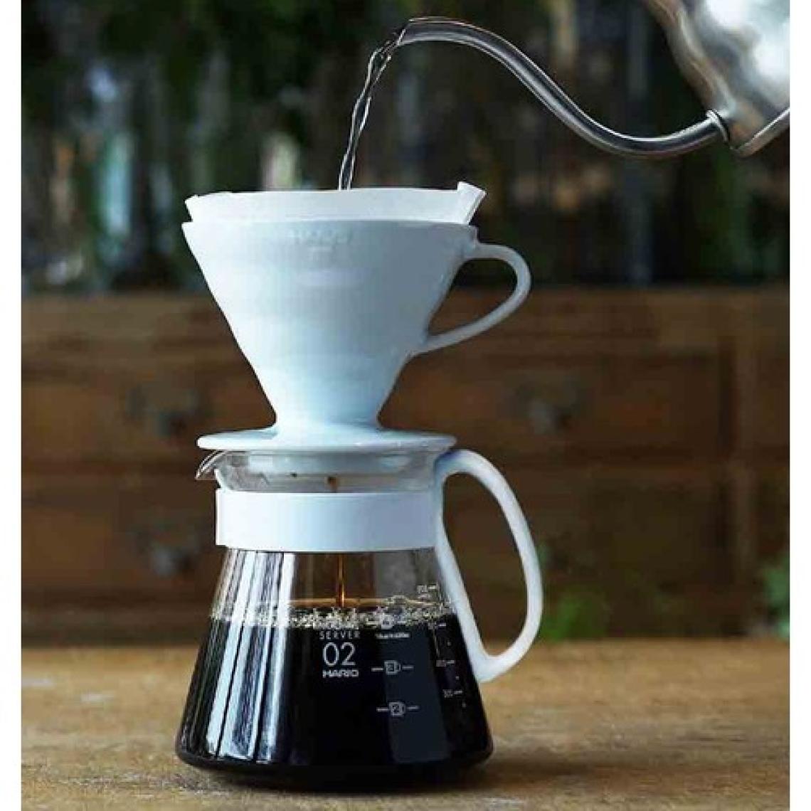 Hario V60 02 Coffee Maker (White Ceramic) - Harıo V60 02 Kahve Demleme Seti (Beyaz Seramik)
