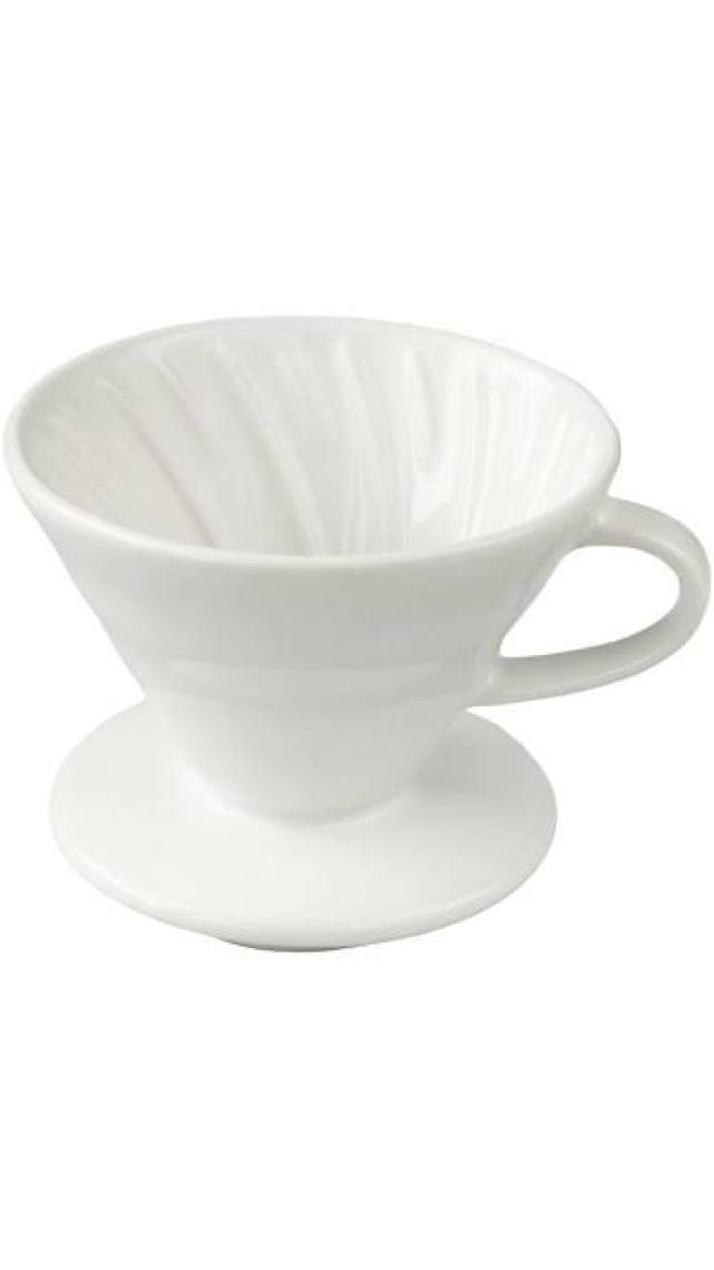 Black Goat V60 02 Beyaz Seramik Dripper - Black Goat V60 02 White Ceramic Dripper