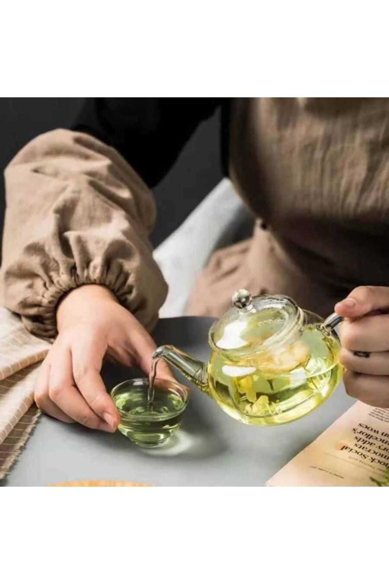 Astera Borosilikat Cam Bitki Çayı Demliği 250 ml - Cam Süzgeçli Demlik