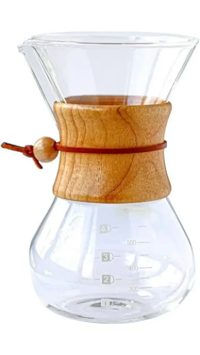 Black Goat Borosilikat Cam (*Chemex) 600 Ml (4 Cup) - Kahve Demleme Sürahisi