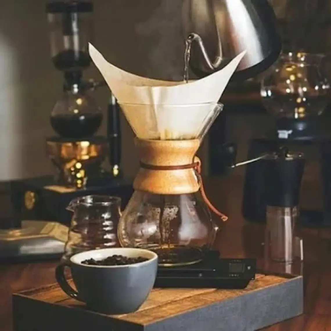 Black Goat Borosilikat Cam (*Chemex) 600 Ml (4 Cup) - Kahve Demleme Sürahisi
