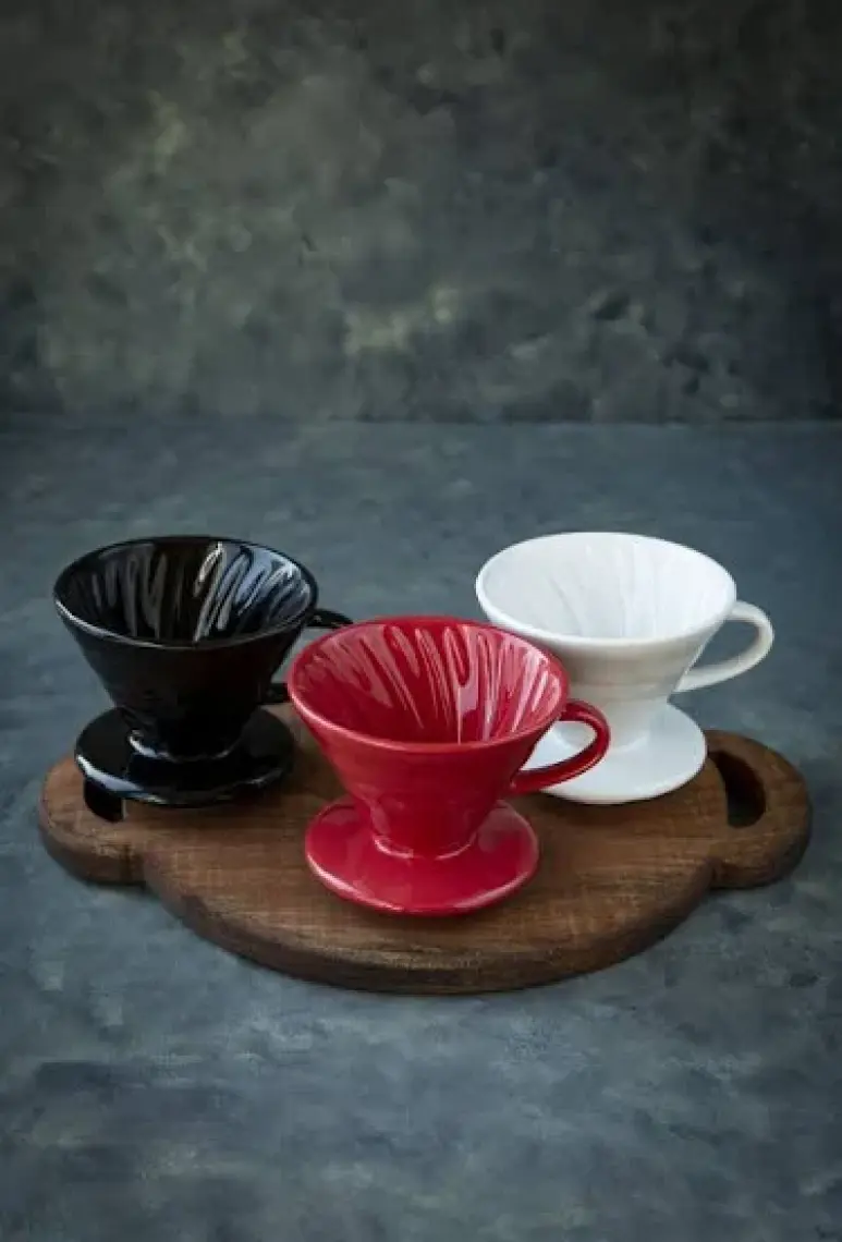 Black Goat V60 02 Dripper Ceramic (Red) - Seramik Kahve Demleme V60 02 (Kırmızı)