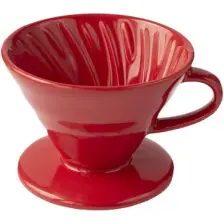 Black Goat V60 02 Dripper Ceramic (Red) - Seramik Kahve Demleme V60 02 (Kırmızı)
