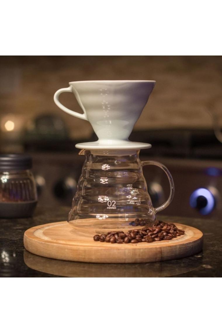 Grossberg Coffee Barista Set V60 Seramik Dripper V60 Uyumlu Cam Kahve Sürahisi - Siyah