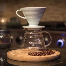 Grossberg Coffee Barista Set V60 Seramik Dripper V60 Uyumlu Cam Kahve Sürahisi - Siyah