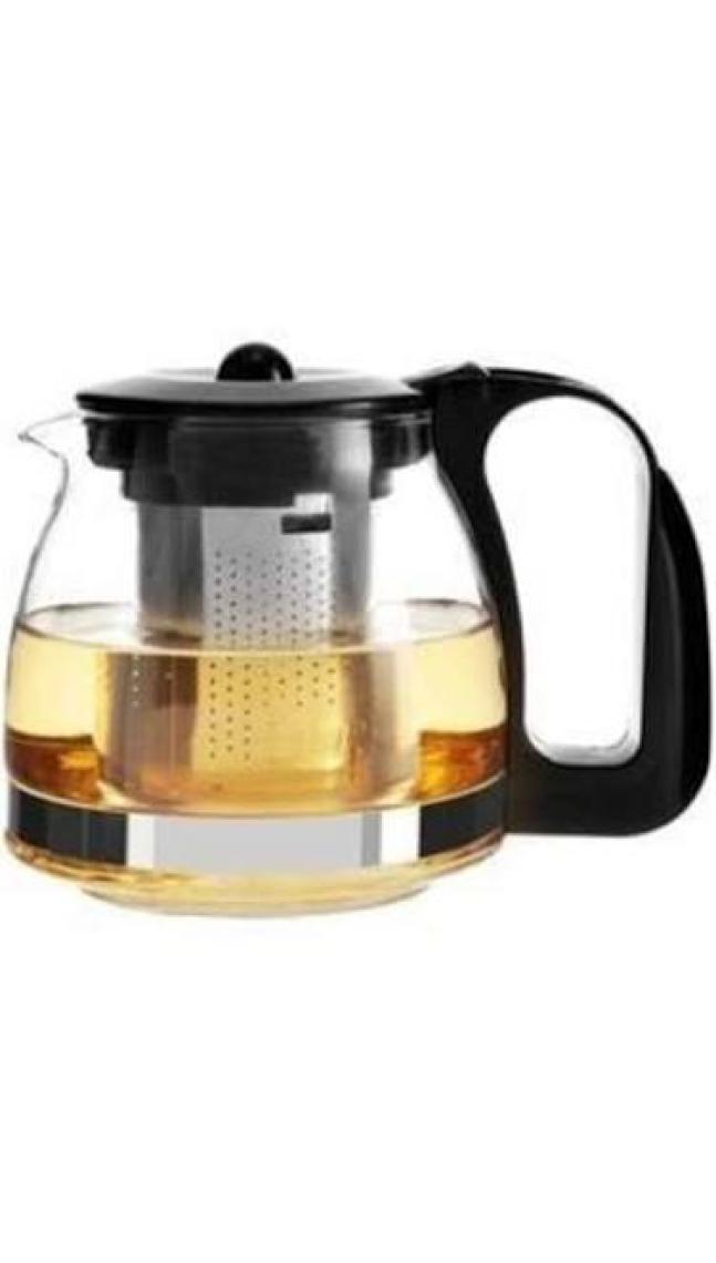 Yakut Çelik Süzgeçli Cam Demlik 900 ml.