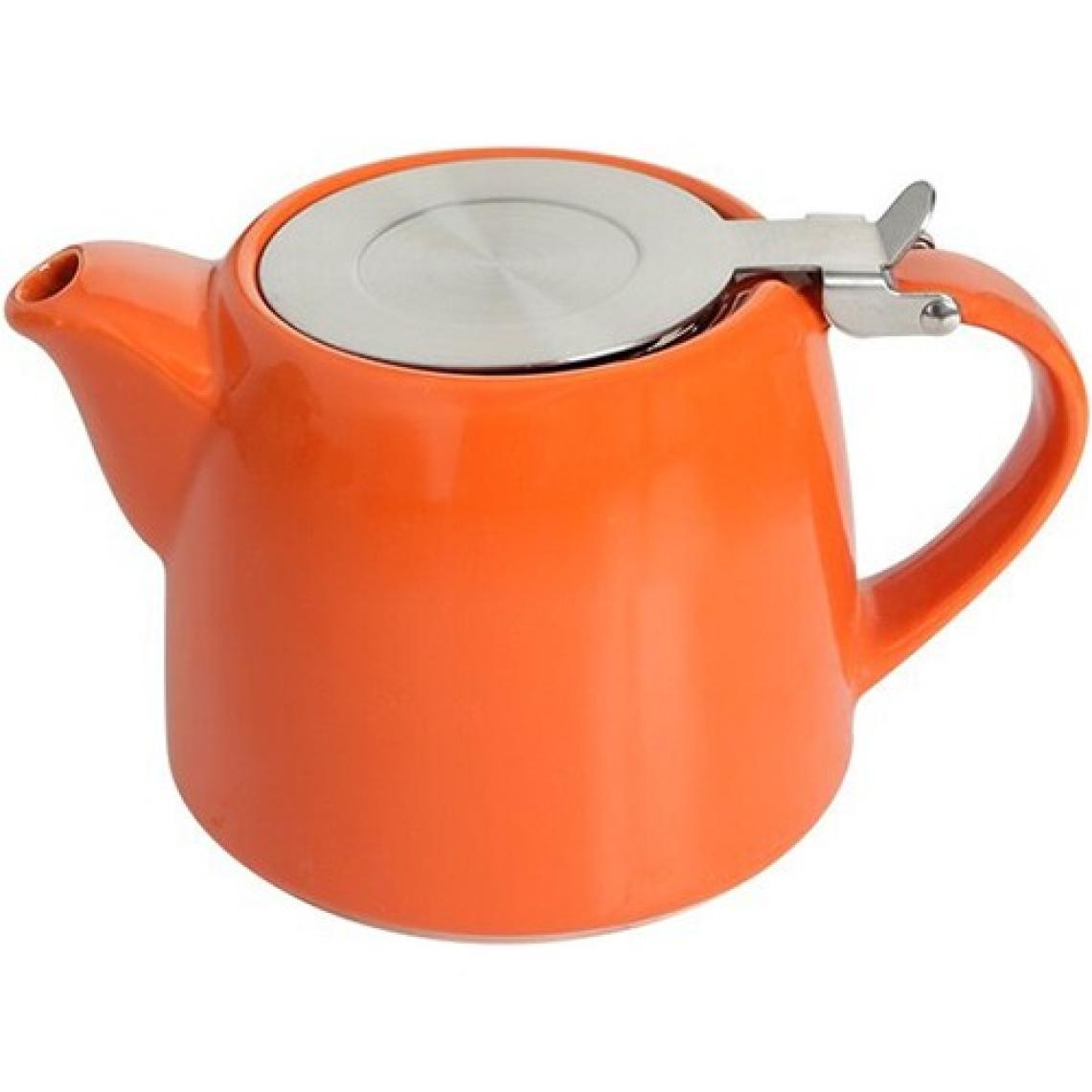 Porland Chai Stoneware 600 cc Süzgeçli Demlik Turuncu