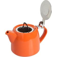 Porland Chai Stoneware 600 cc Süzgeçli Demlik Turuncu