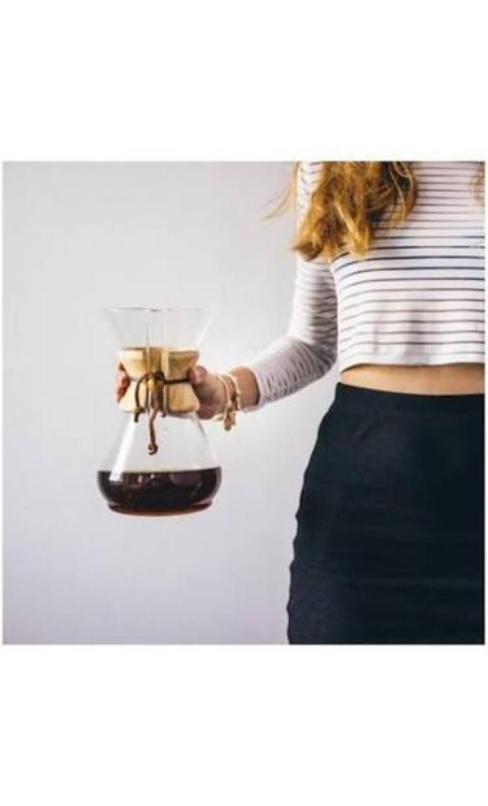 Black Goat Borosilikat Cam (*Chemex) 800 Ml (6 Cup) - Kahve Demleme Sürahisi