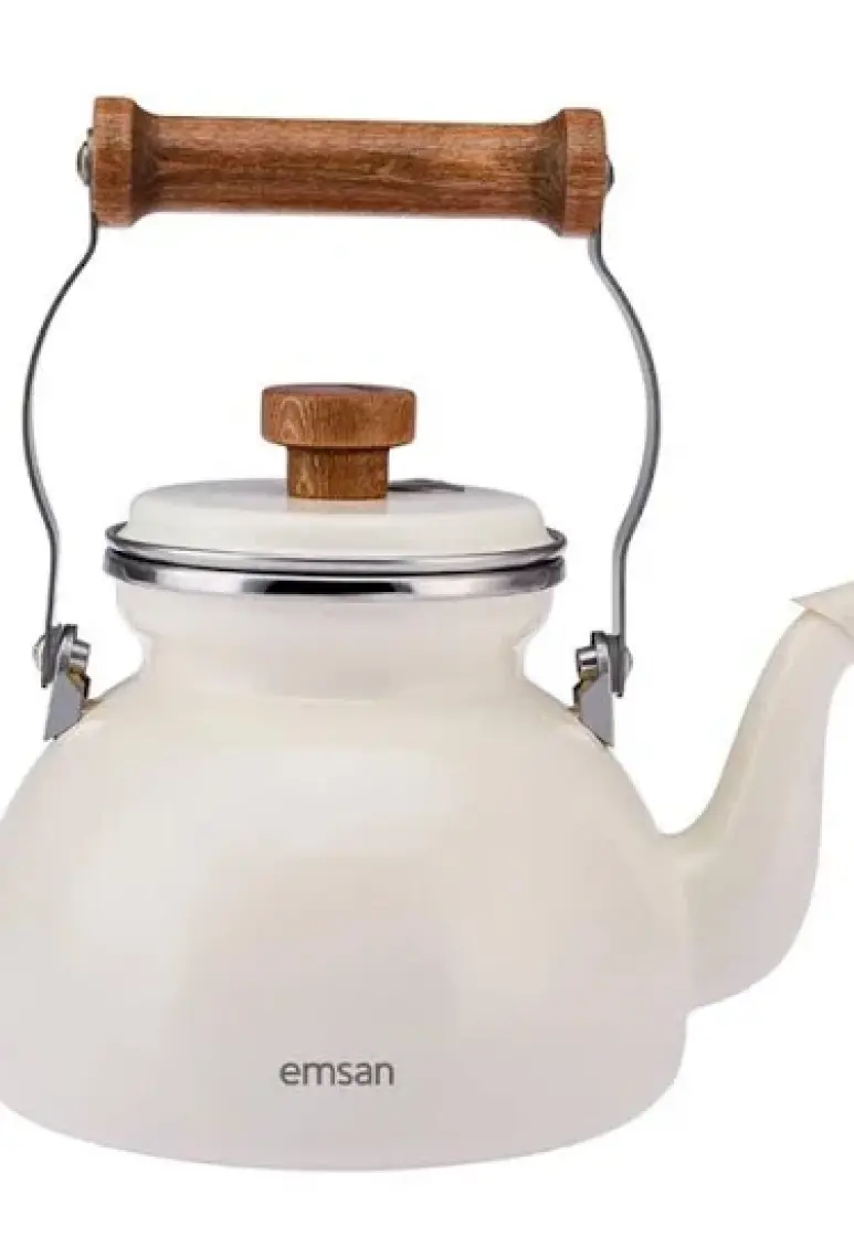 Emsan Royal Emaye Demlik - Krem - 2400 ml