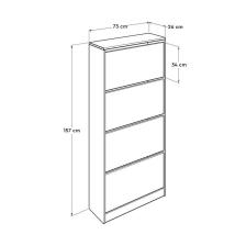 Adore Flat Duo 4 Katlı Geniş Ayakkabılık Dolabı - Sarı