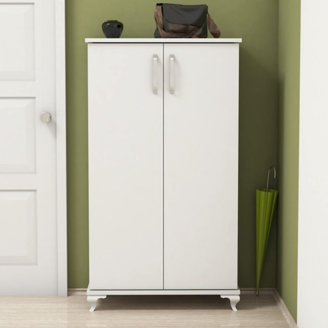 Bimossa R7040 Beyaz Ayakkabılık Çok Amaçlı Raflı Düzenleyici Dolap 120 cm
