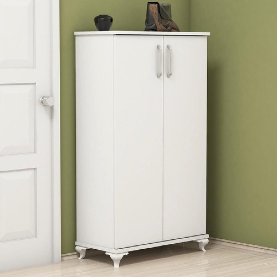 Bimossa R7040 Beyaz Ayakkabılık Çok Amaçlı Raflı Düzenleyici Dolap 120 cm