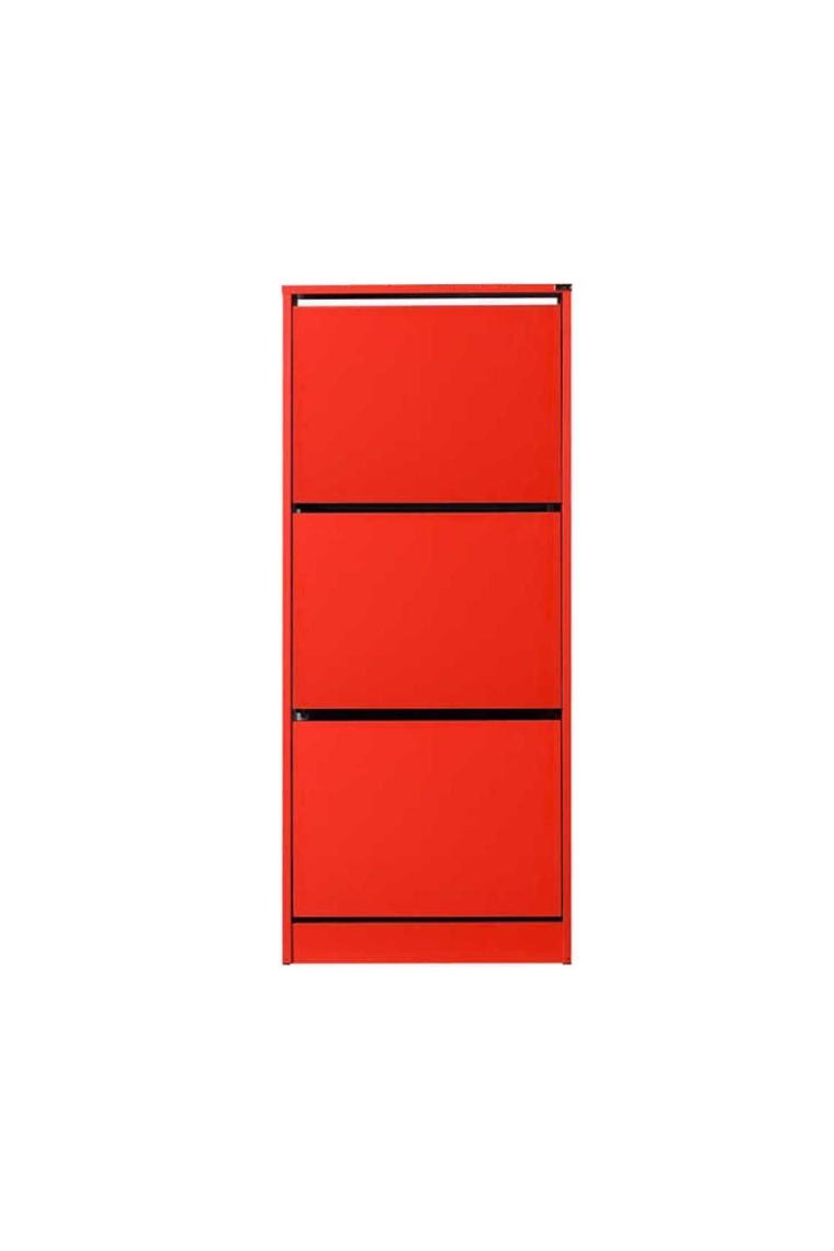 Adore Flat Duo 3 Katlı Ayakkabılık Dolabı - Kırmızı