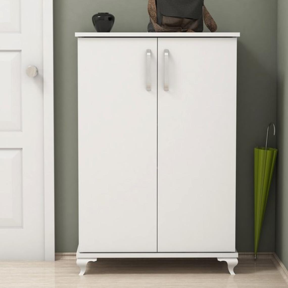 Bimossa R6040 Beyaz Ayakkabılık Çok Amaçlı Raflı Düzenleyici Dolap 100 cm