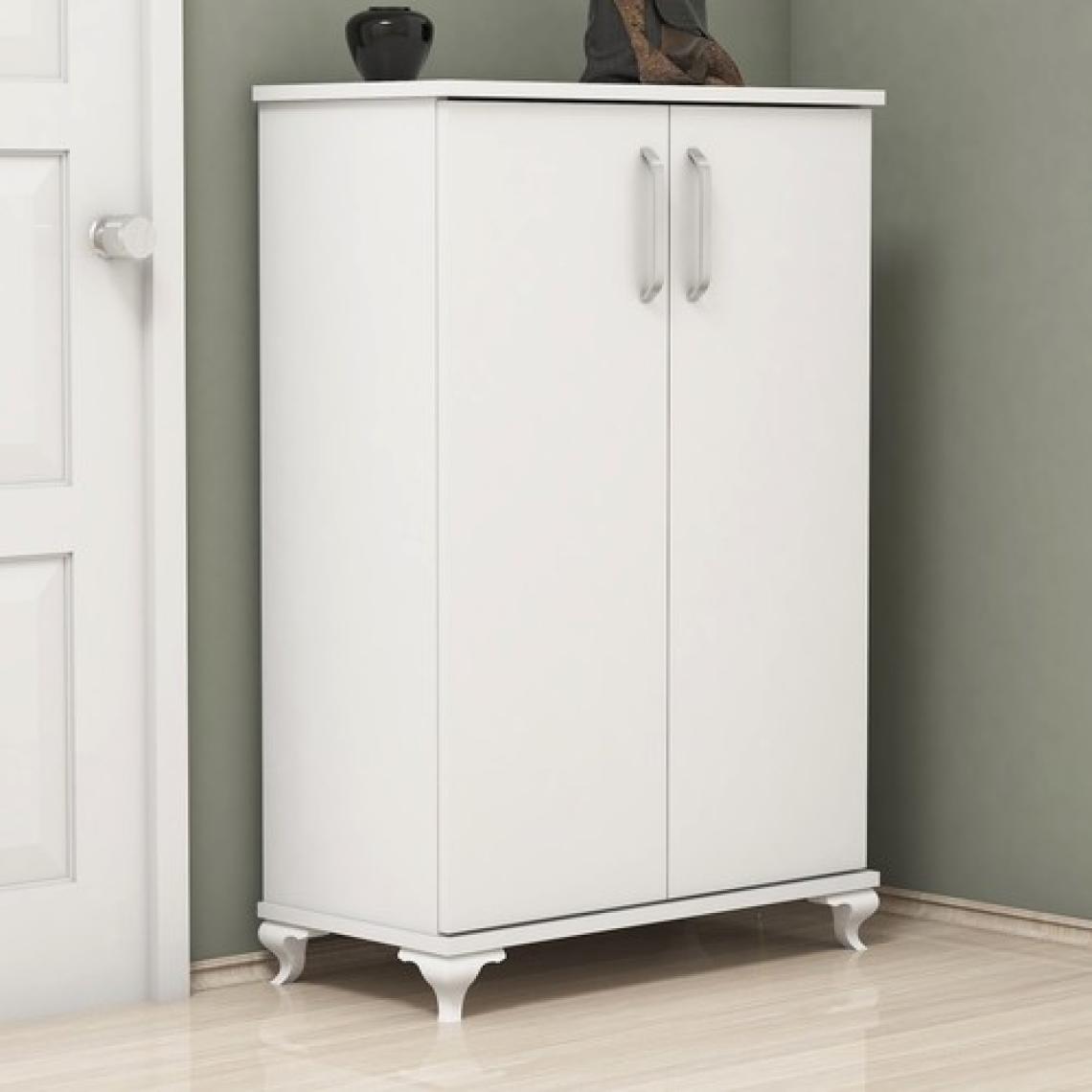 Bimossa R6040 Beyaz Ayakkabılık Çok Amaçlı Raflı Düzenleyici Dolap 100 cm