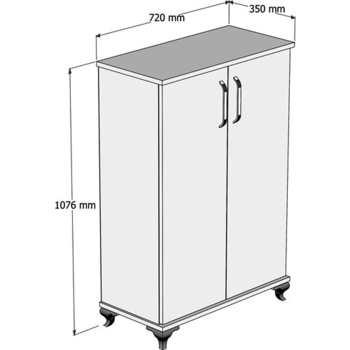 Bimossa R6040 Beyaz Ayakkabılık Çok Amaçlı Raflı Düzenleyici Dolap 100 cm