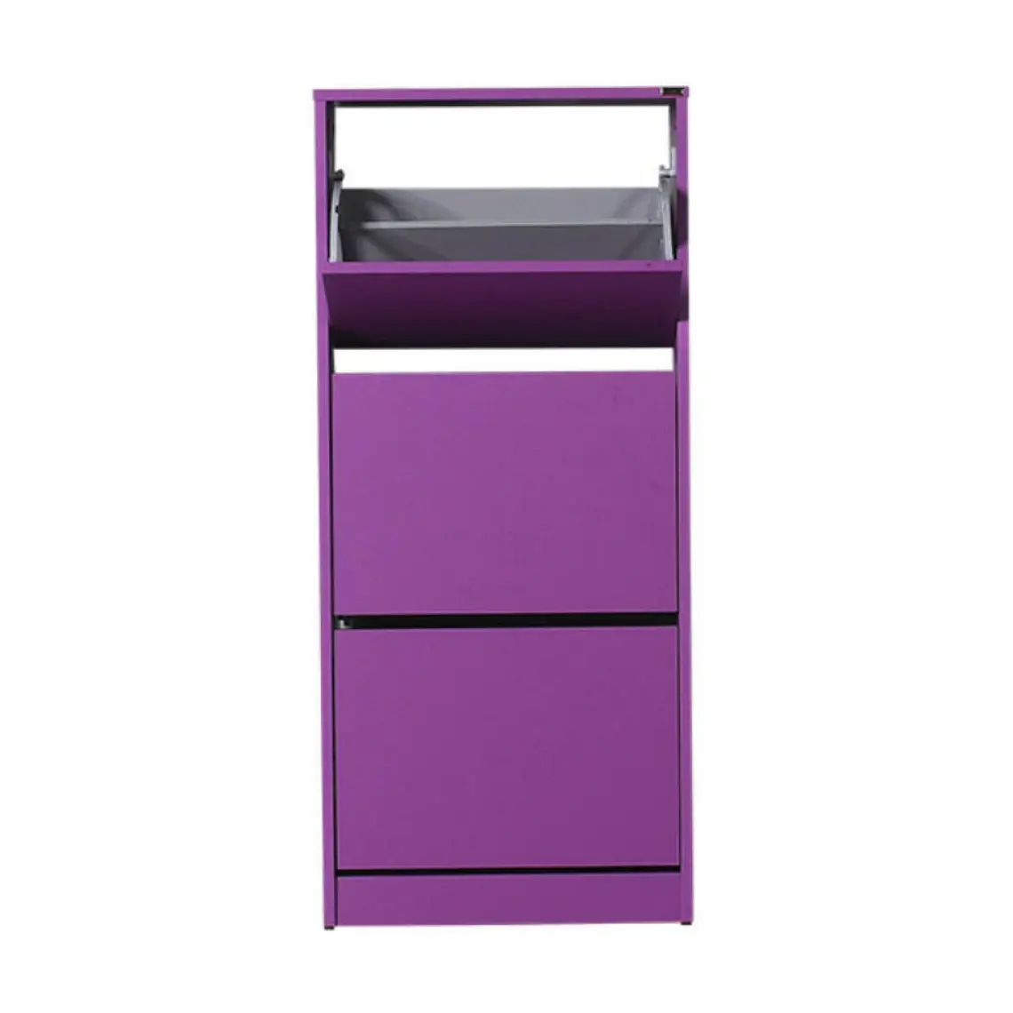 Adore Flat Duo 3 Katlı Ayakkabılık Dolabı - Mor