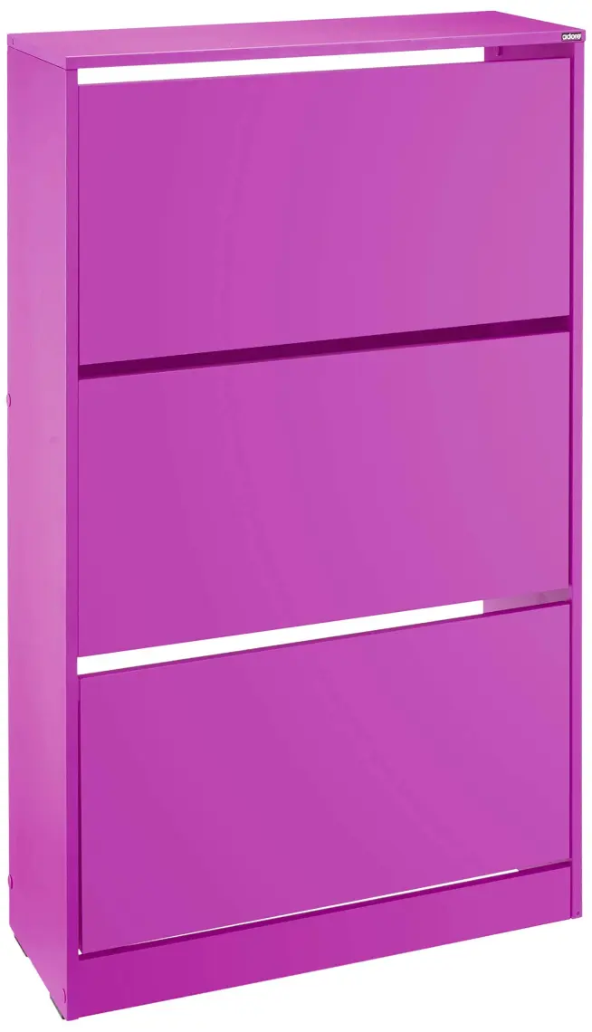 Adore Flat Duo 3 Katlı Ayakkabılık Dolabı - Mor
