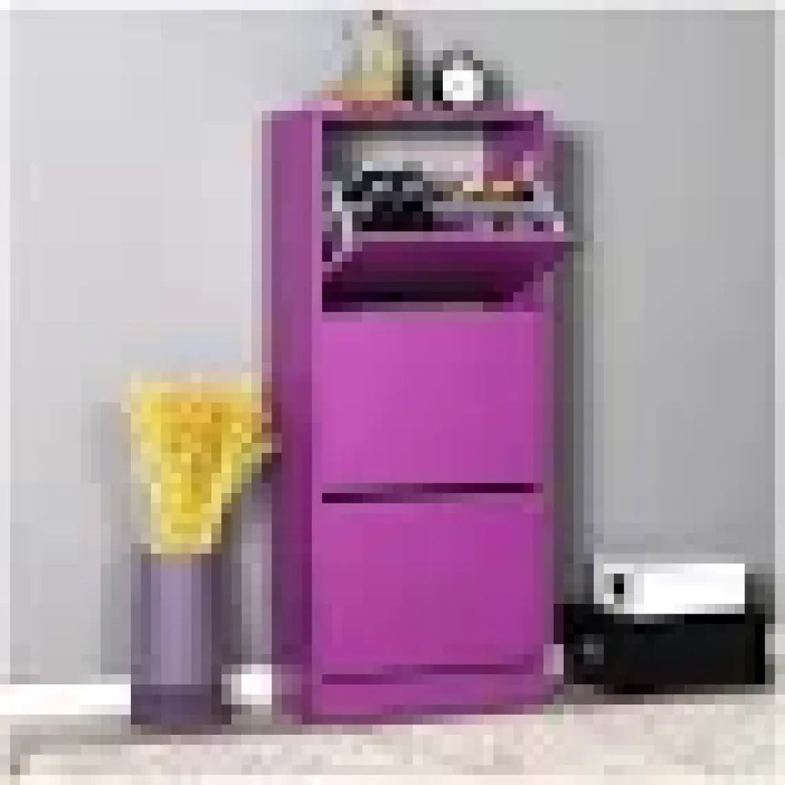 Adore Flat Duo 3 Katlı Ayakkabılık Dolabı - Mor